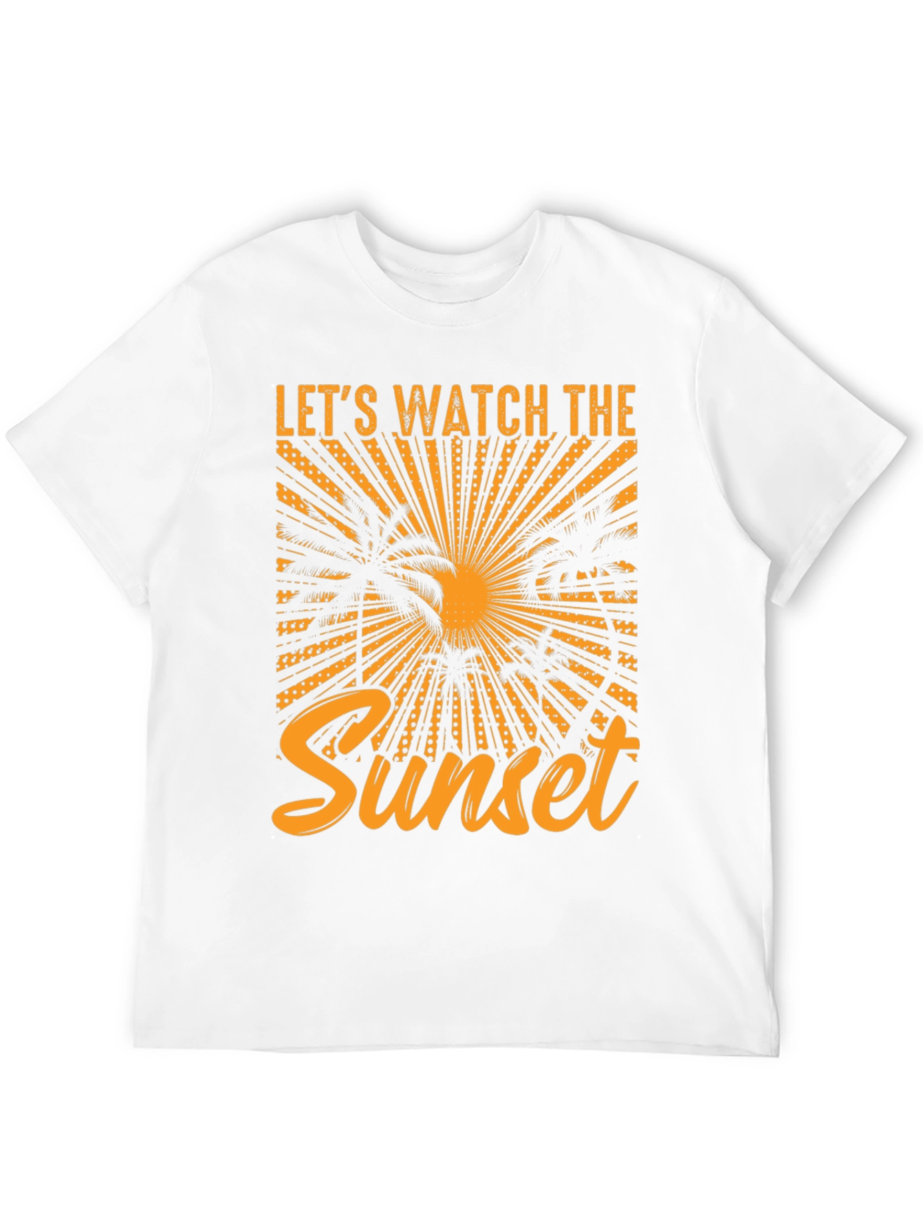 Lets Watch the Sunset Graphic Tee - Tropical Design