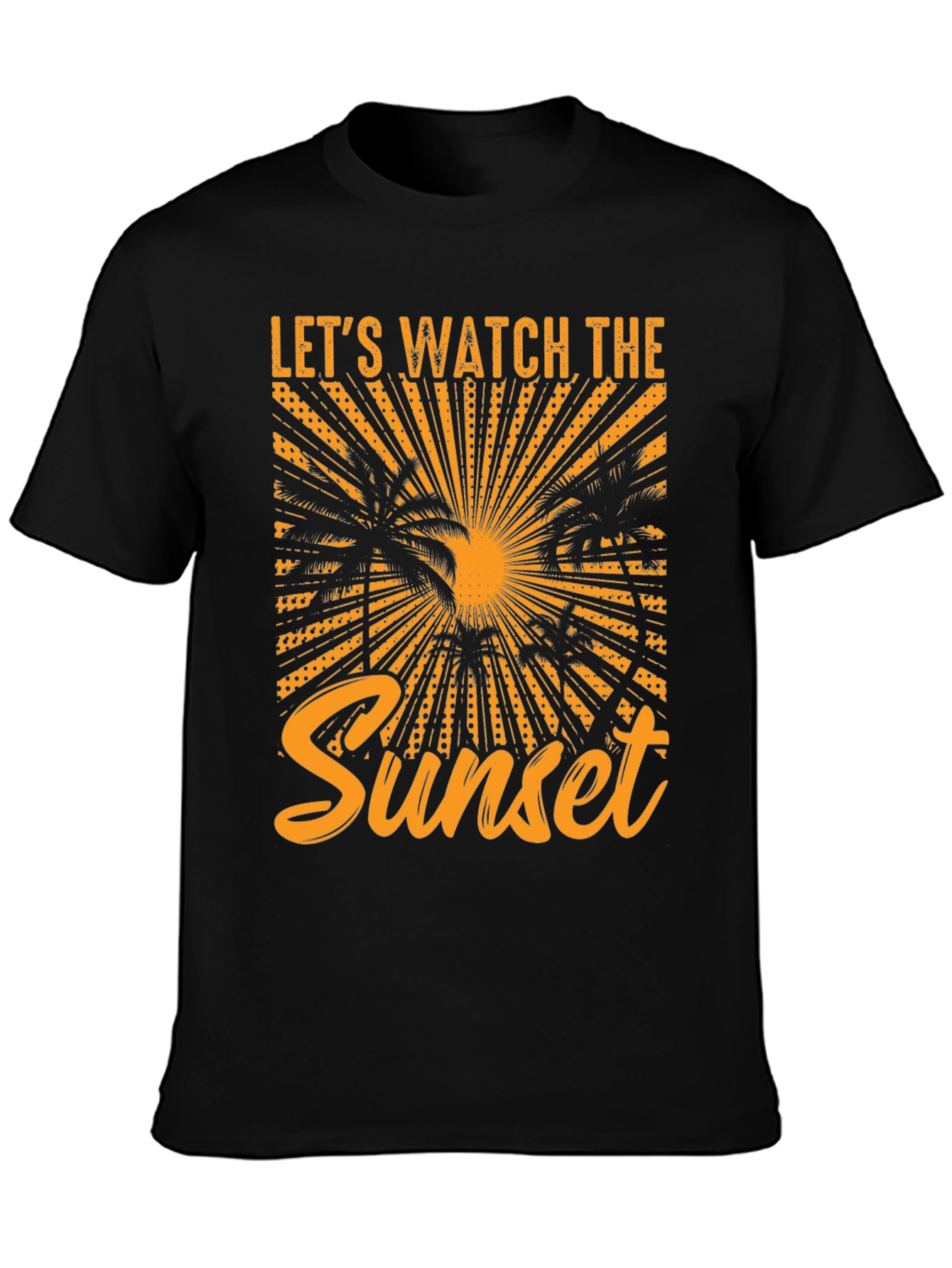 Lets Watch the Sunset Graphic Tee - Tropical Design