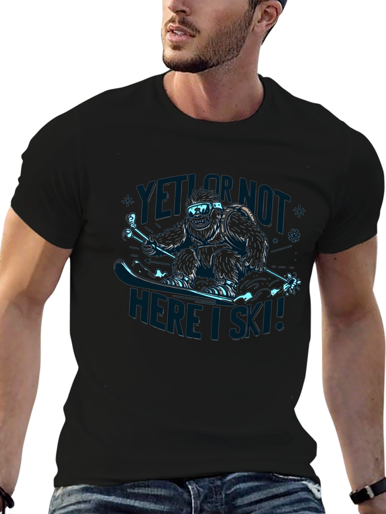 Yeti Or Not Here I Ski! T-Shirt