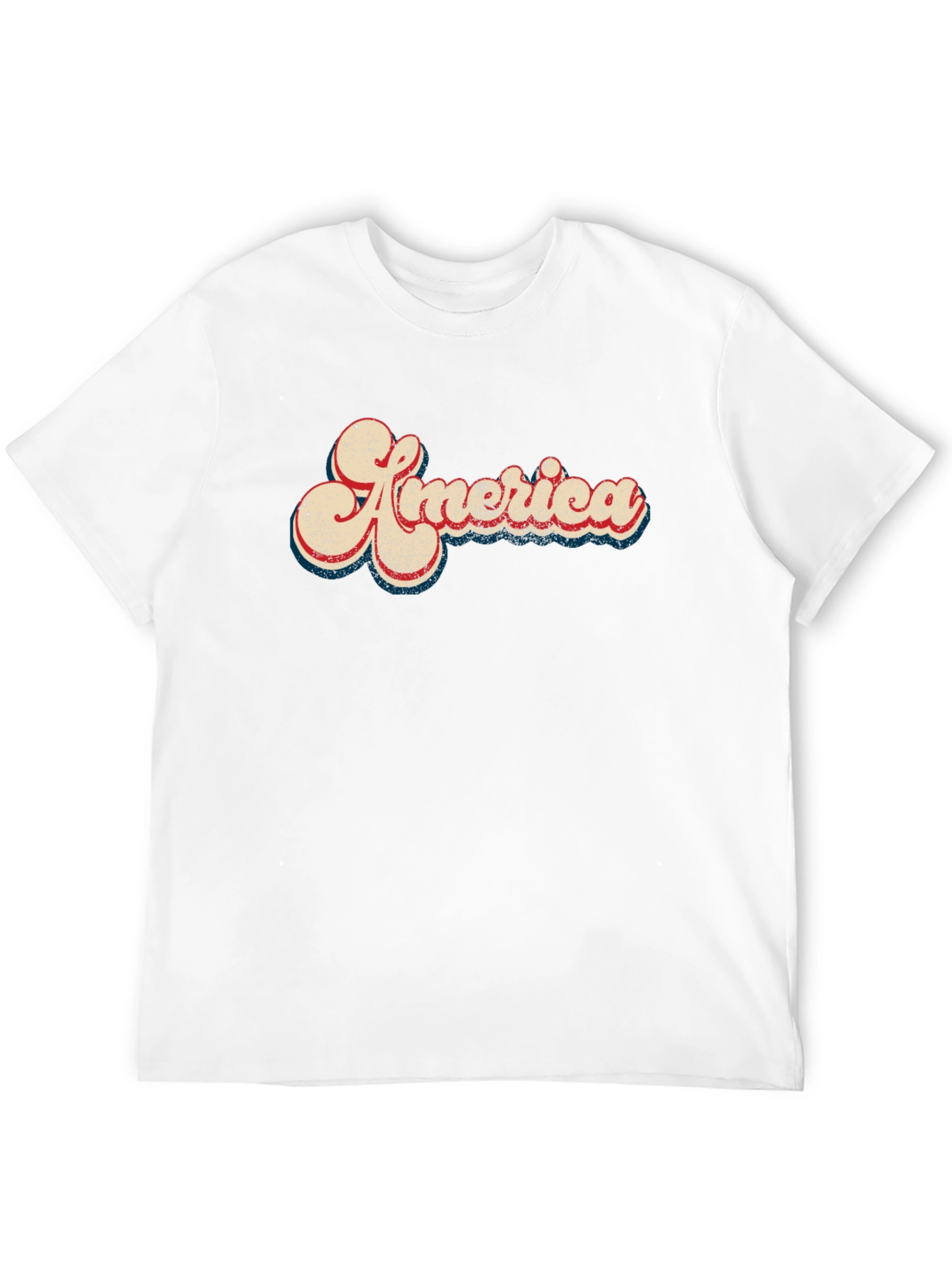 Retro America Graphic Print Black T-Shirt