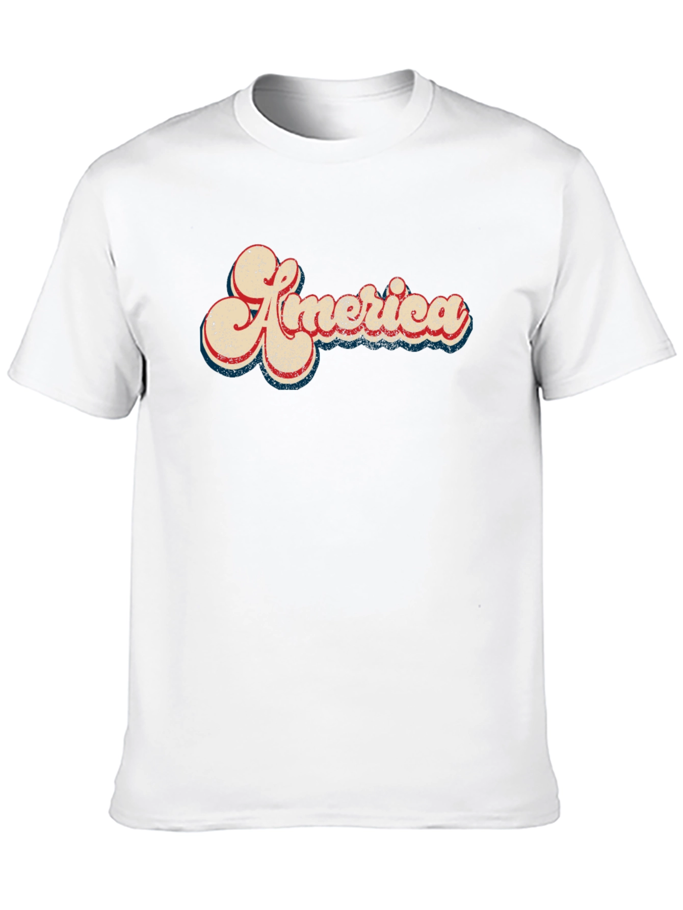 Retro America Graphic Print Black T-Shirt