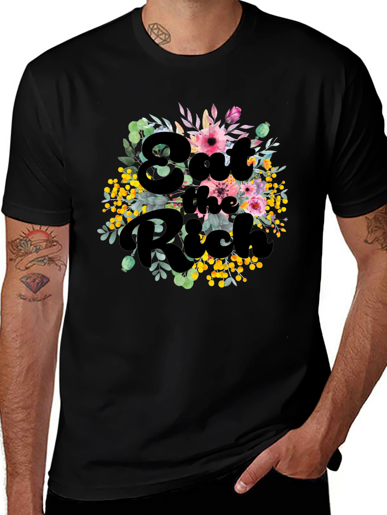 Eat the Rich Floral Tee