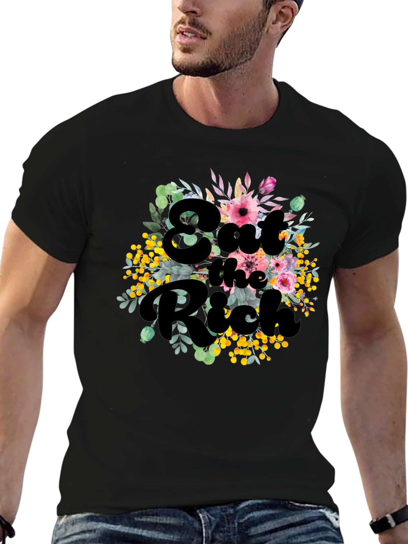 Eat the Rich Floral Tee