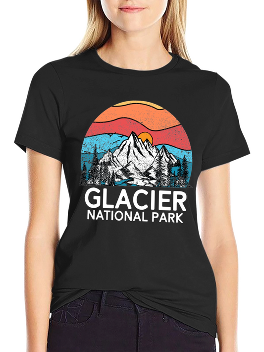 Glacier National Park Tee - Vintage Mountain Design