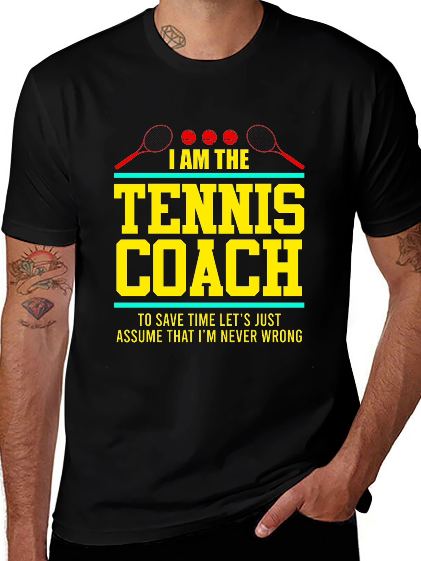 Tennis Coach Graphic Tee - Never Wrong Tennis Shirt