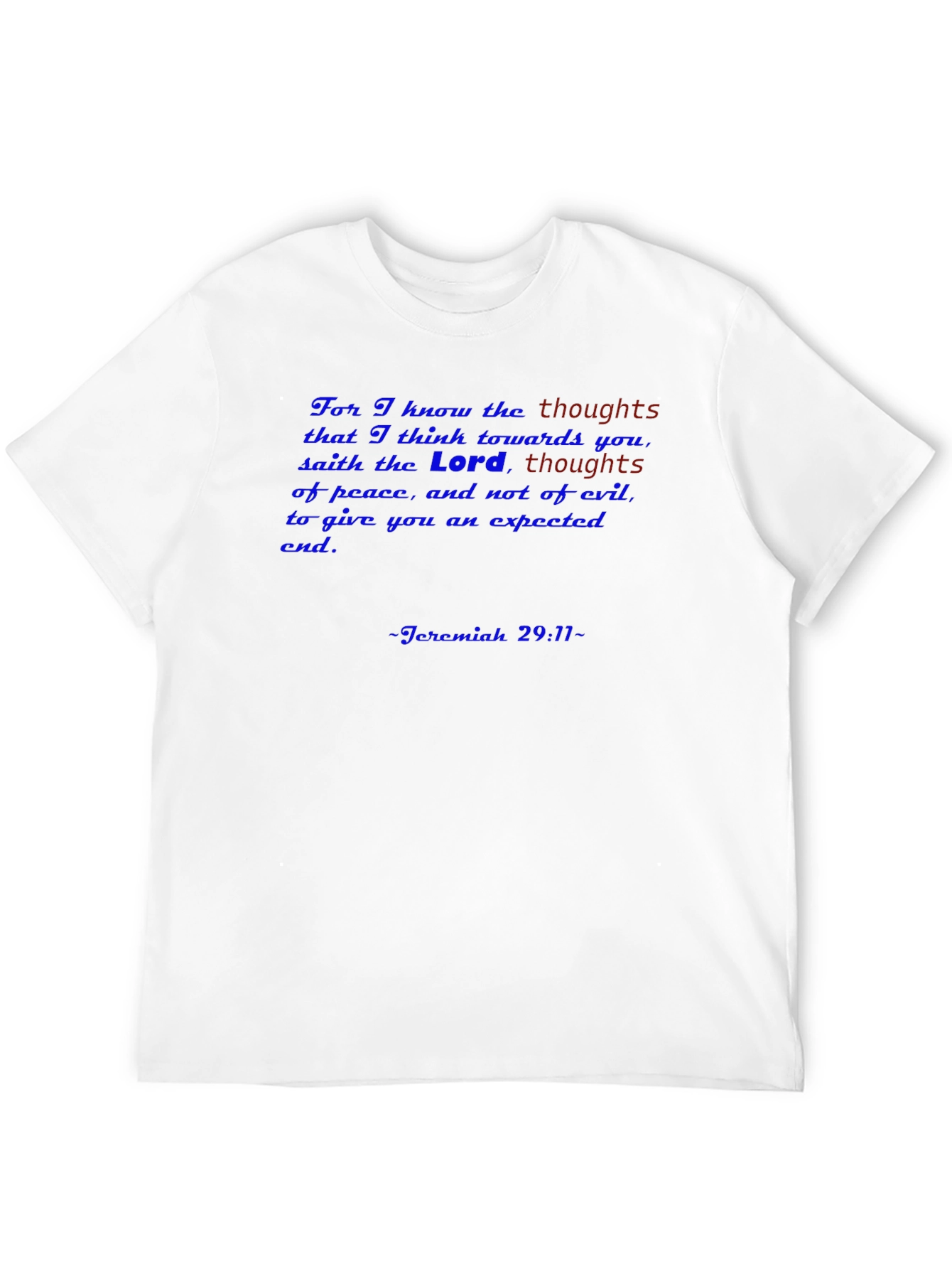Faith-Based T-Shirt: Jeremiah 29:11 Verse