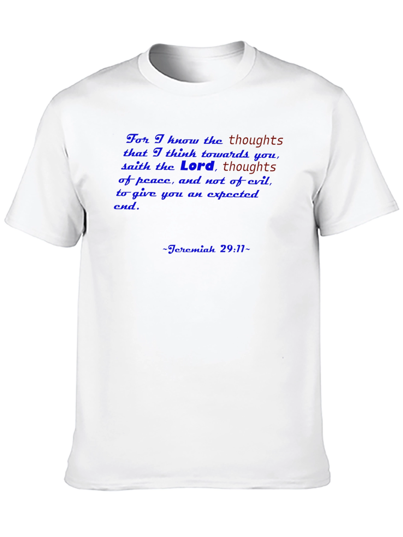 Faith-Based T-Shirt: Jeremiah 29:11 Verse