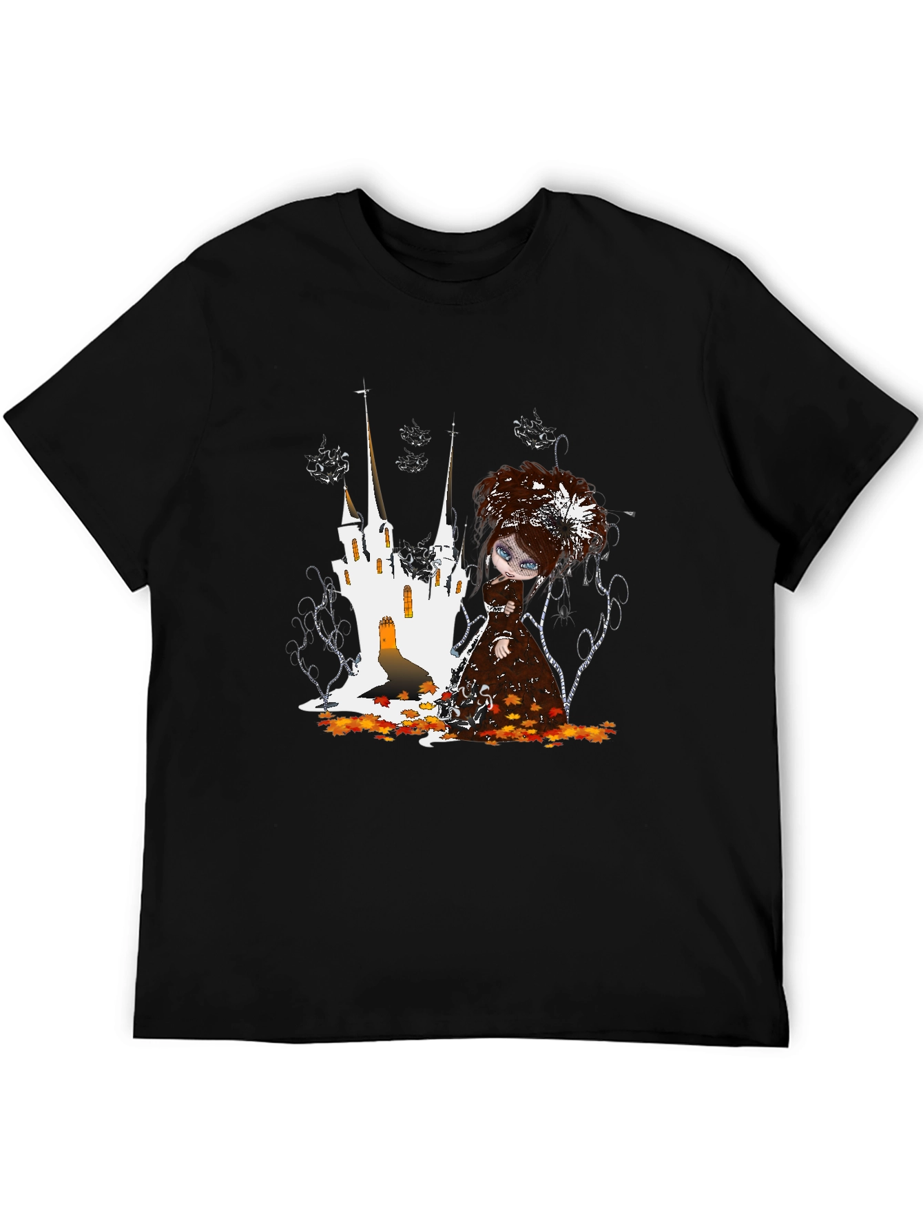 Gothic Doll Castle Graphic T-Shirt