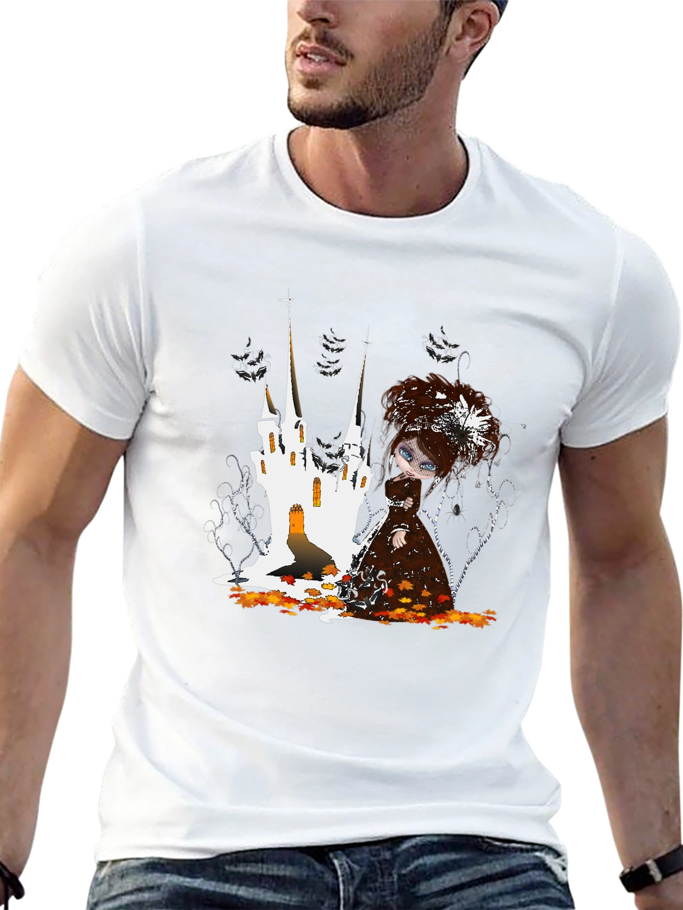 Gothic Doll Castle Graphic T-Shirt