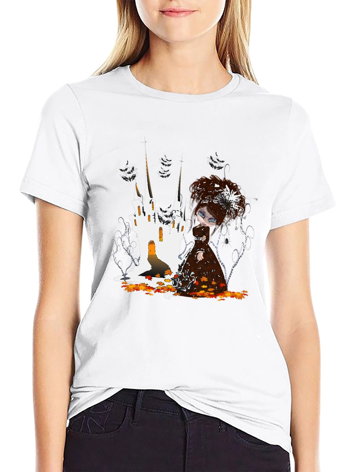 Gothic Doll Castle Graphic T-Shirt
