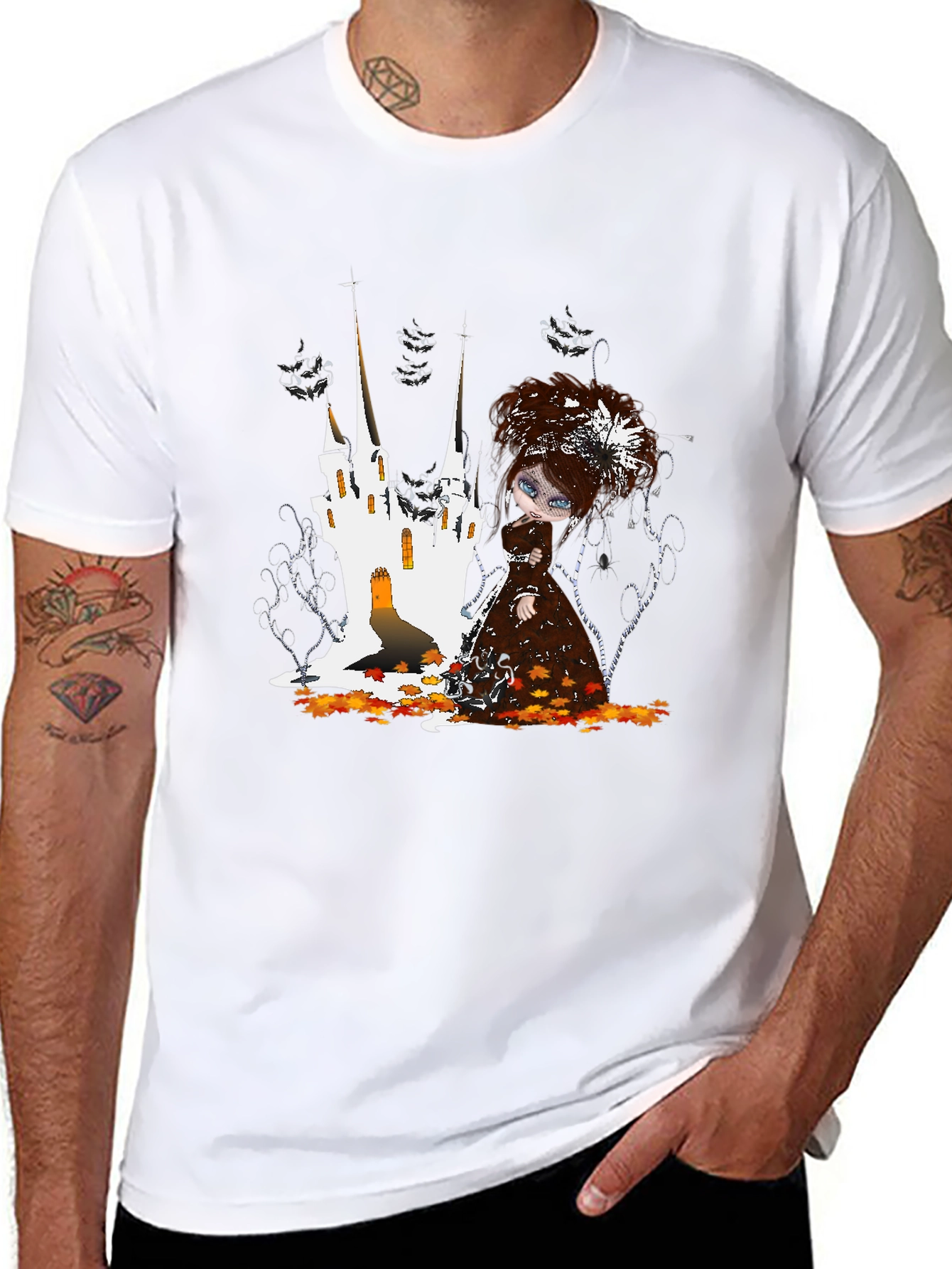 Gothic Doll Castle Graphic T-Shirt