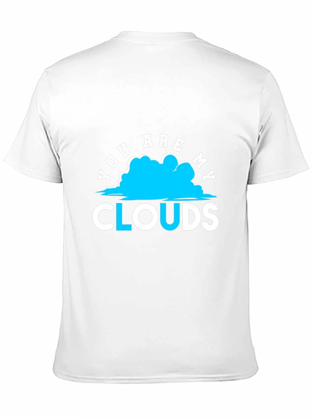 You Are My Clouds Graphic Print Black T-Shirt