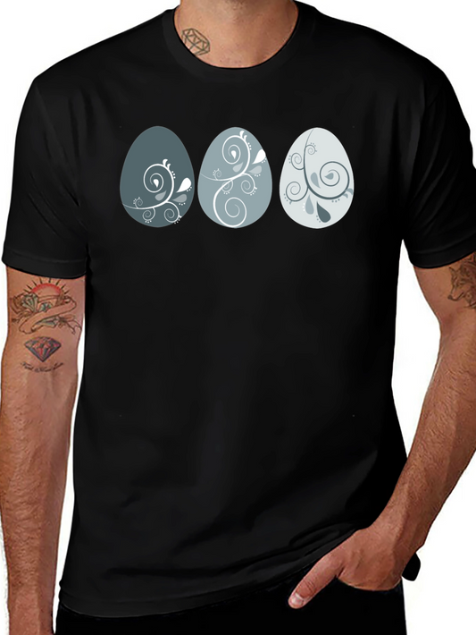Egg Pattern Graphic Print Tee