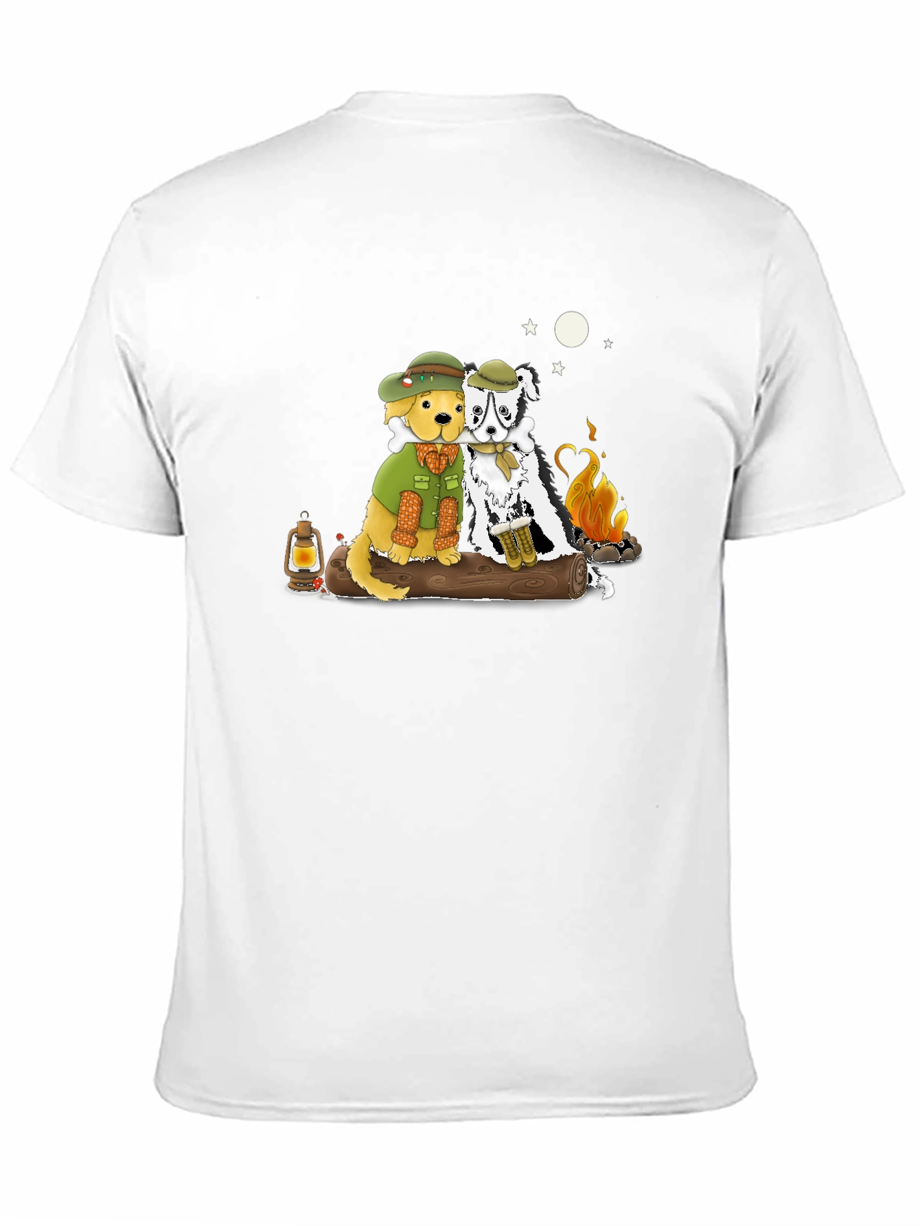 Camping Dogs Graphic T-Shirt