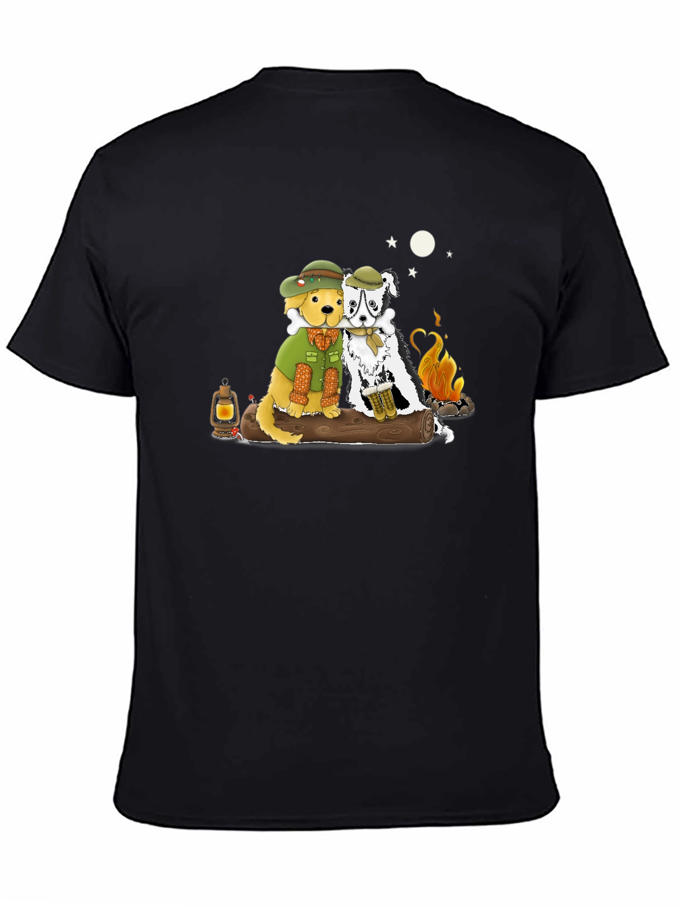 Camping Dogs Graphic T-Shirt