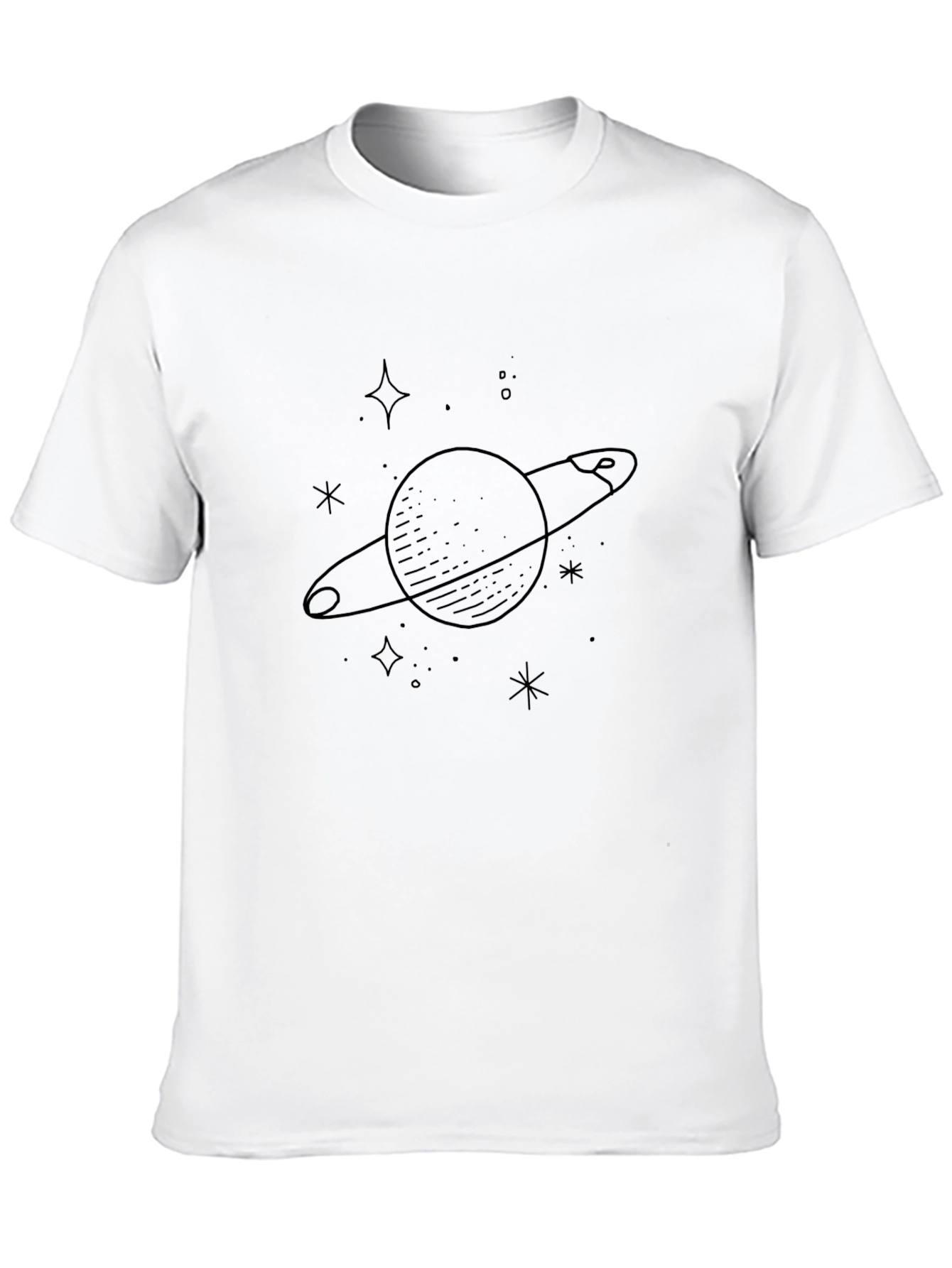 Black Saturn Graphic Tee