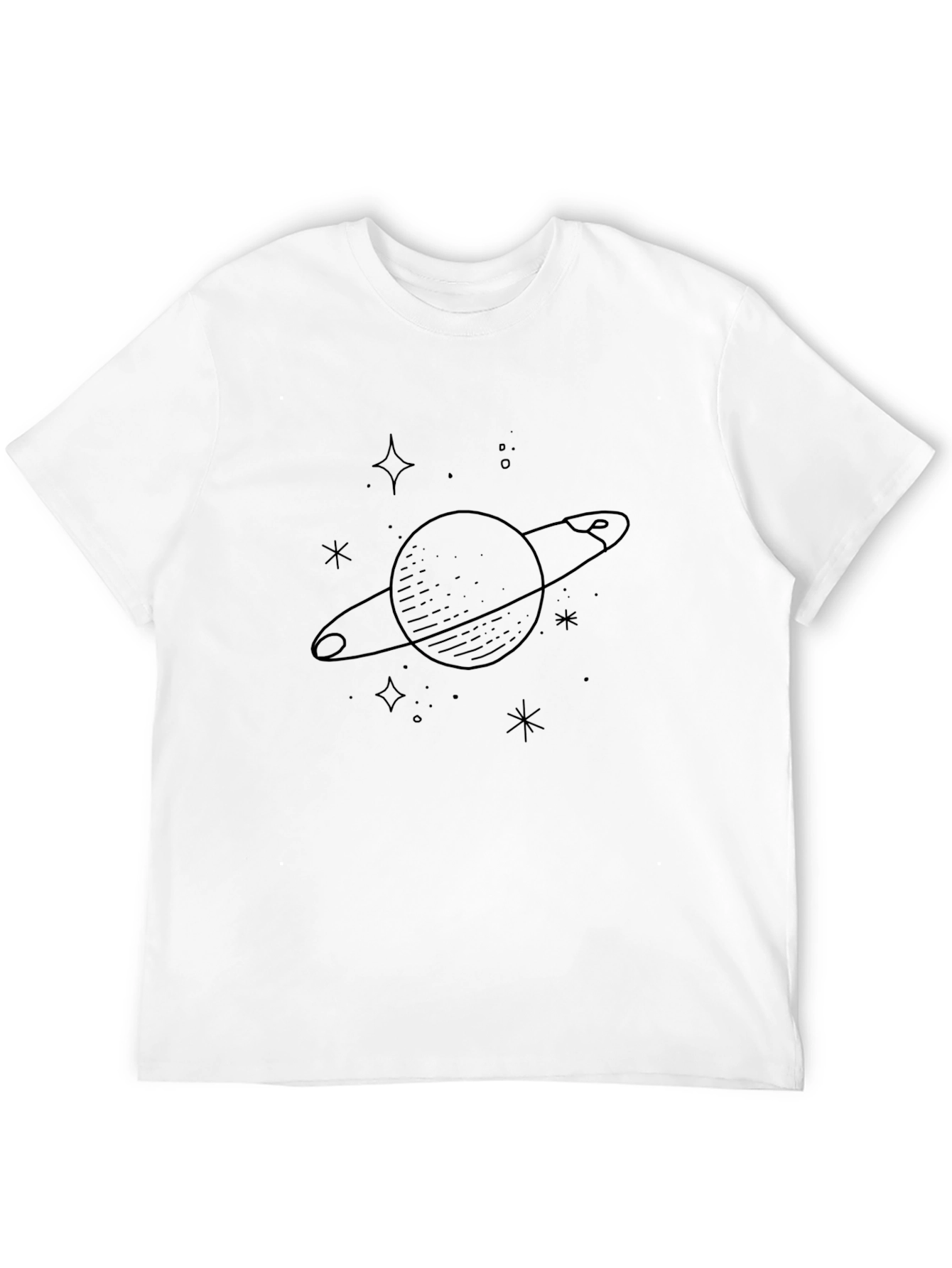 Black Saturn Graphic Tee