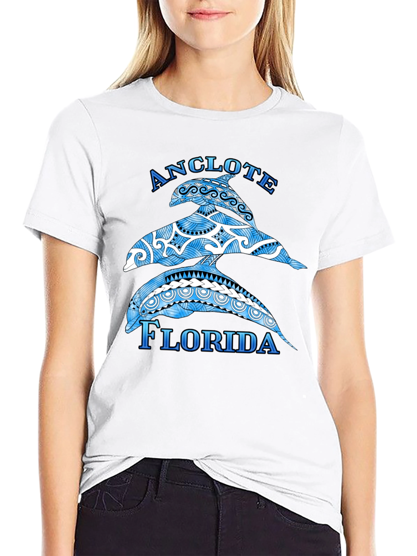 Anclote Florida Dolphin Graphic Tee