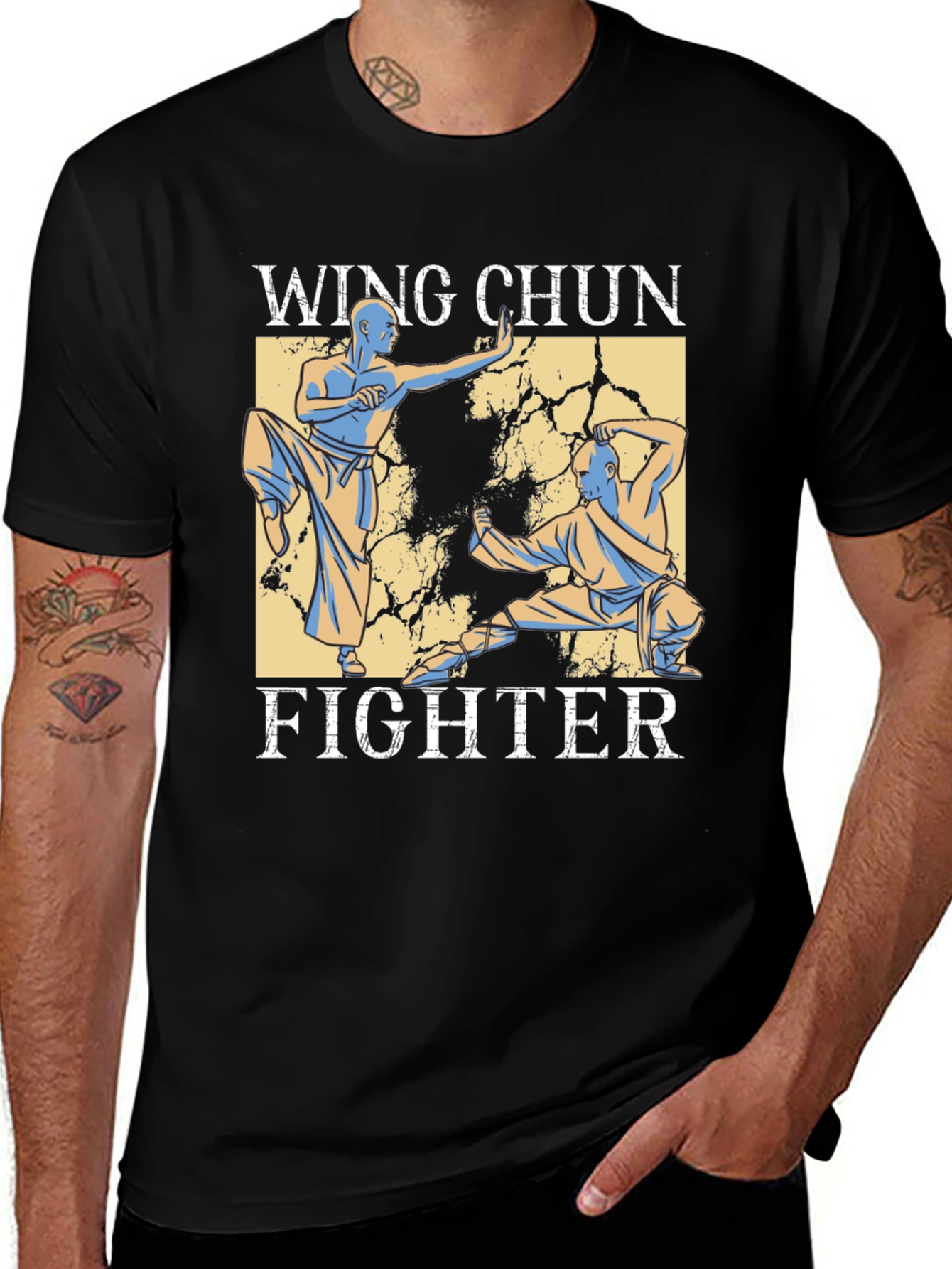Wing Chun Fighter Graphic Tee - Martial Arts T-Shirt