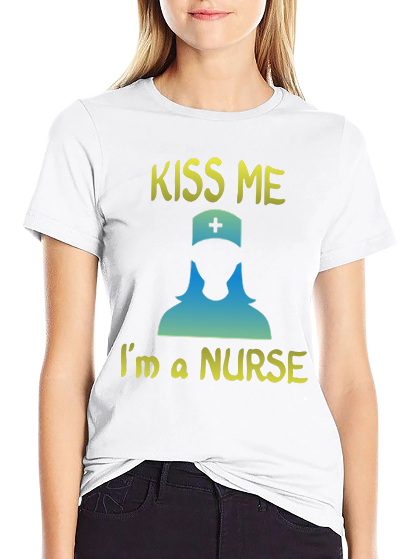 Kiss Me Im a Nurse Graphic T-Shirt