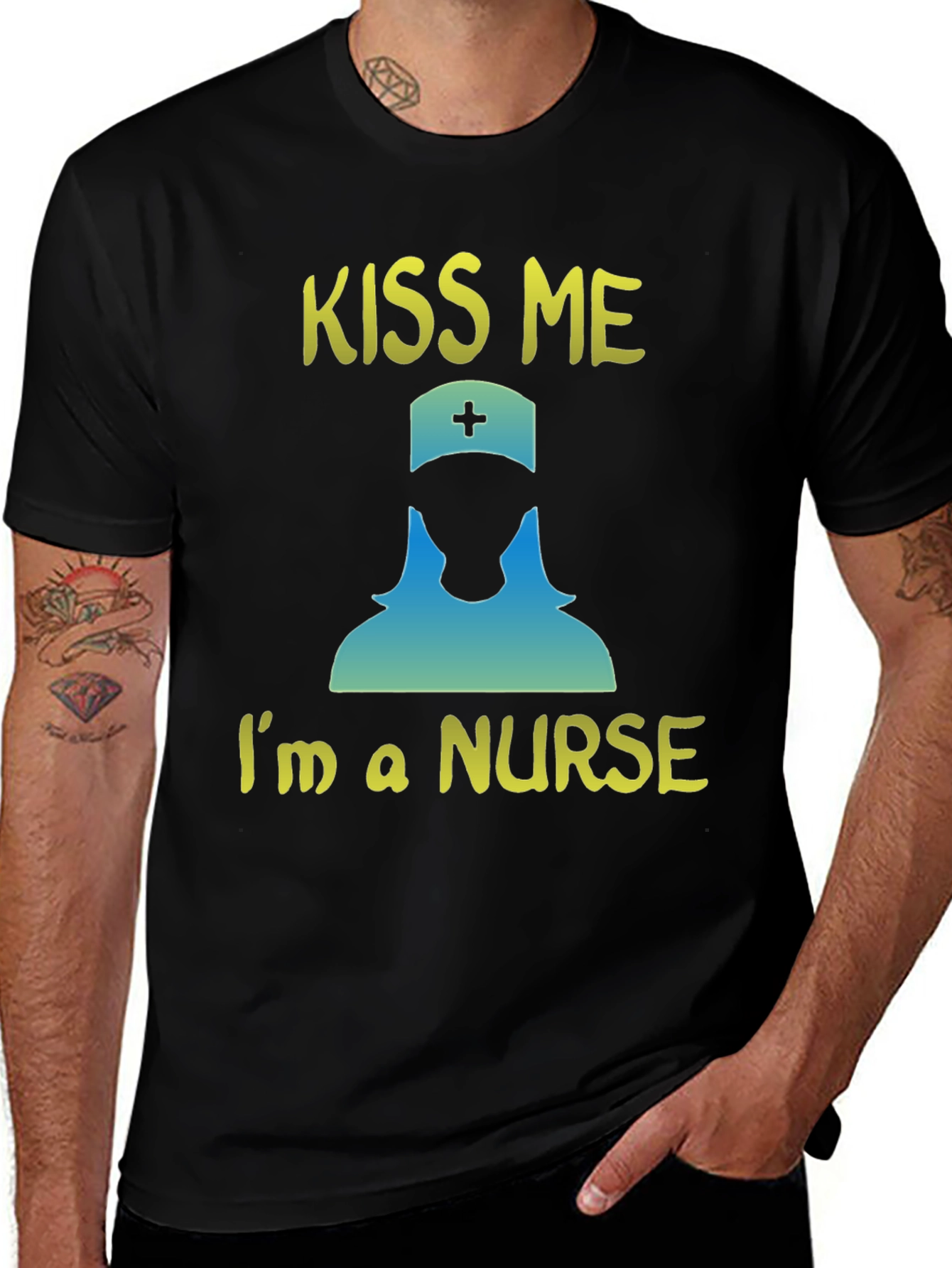 Kiss Me Im a Nurse Graphic T-Shirt