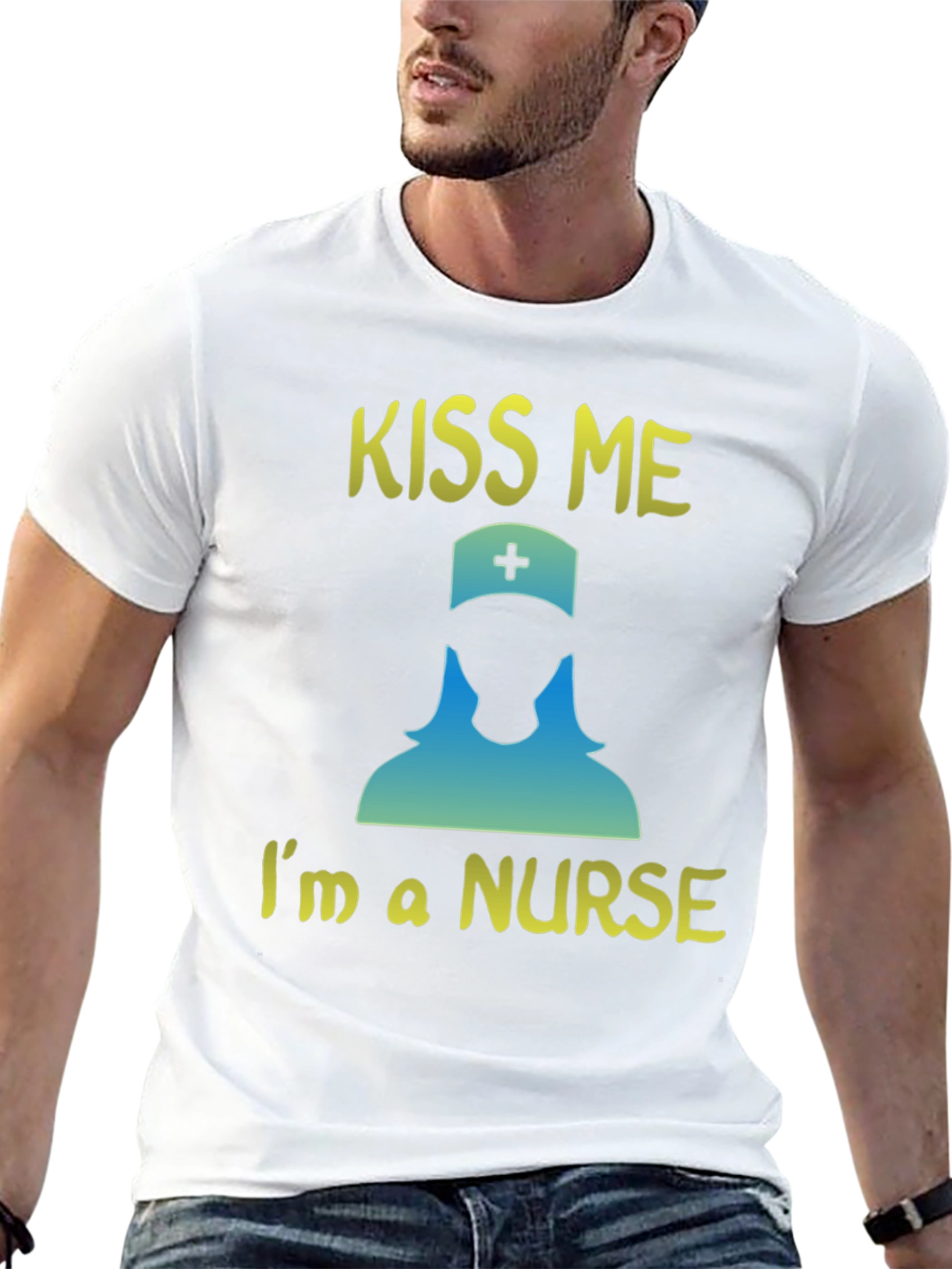 Kiss Me Im a Nurse Graphic T-Shirt