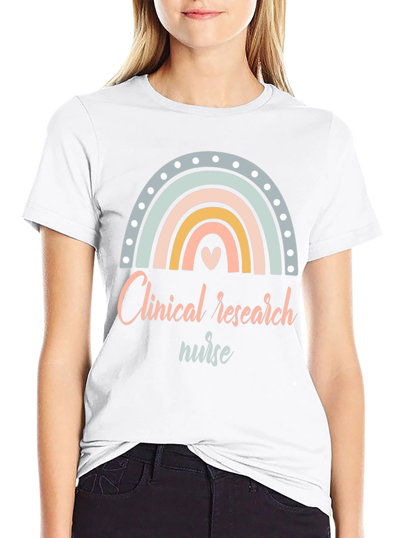 Clinical Research Nurse Rainbow Graphic Tee