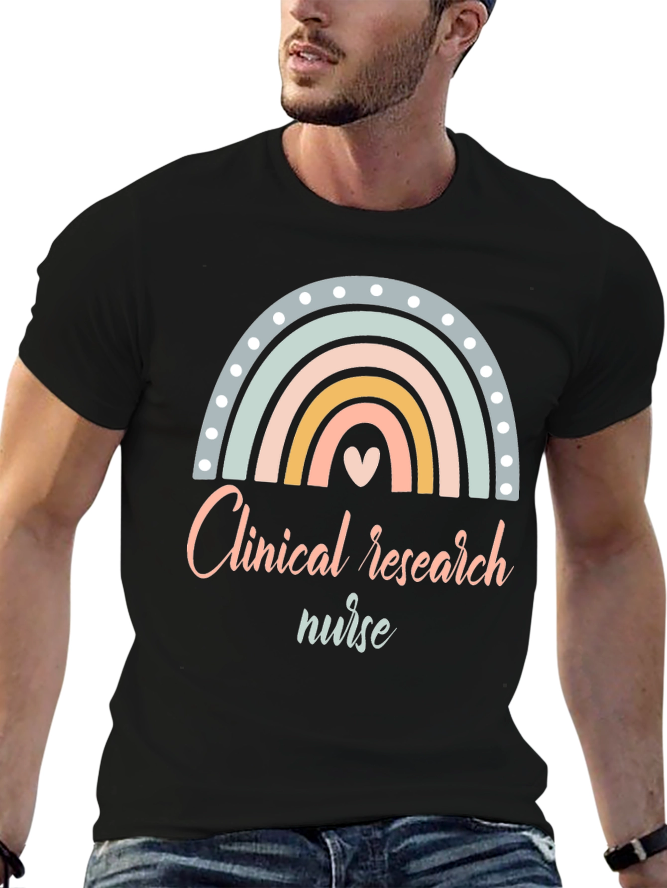 Clinical Research Nurse Rainbow Graphic Tee