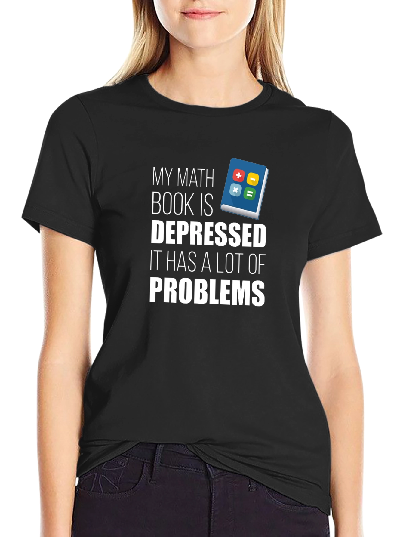 Math Book Depressed Problems T-Shirt