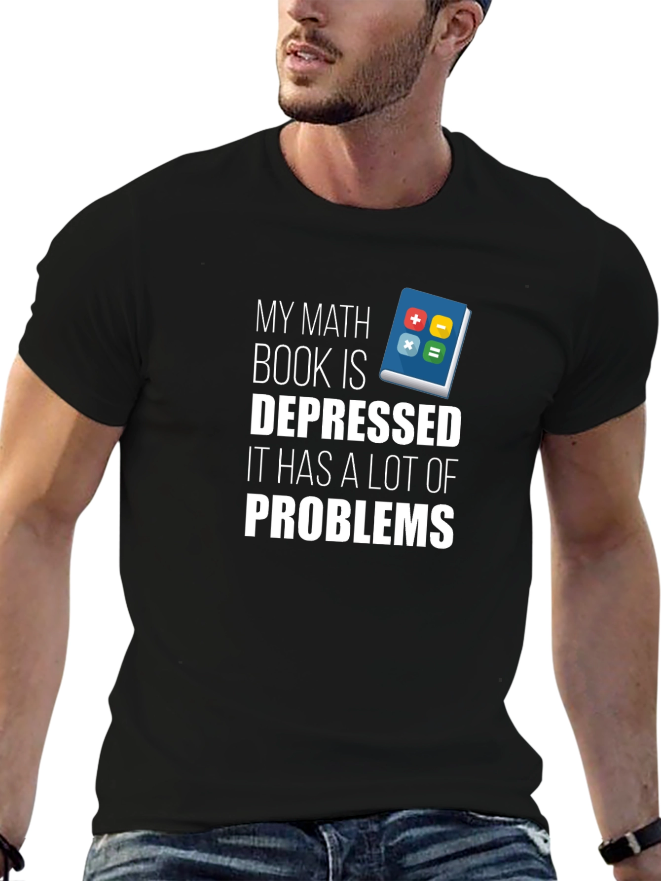 Math Book Depressed Problems T-Shirt