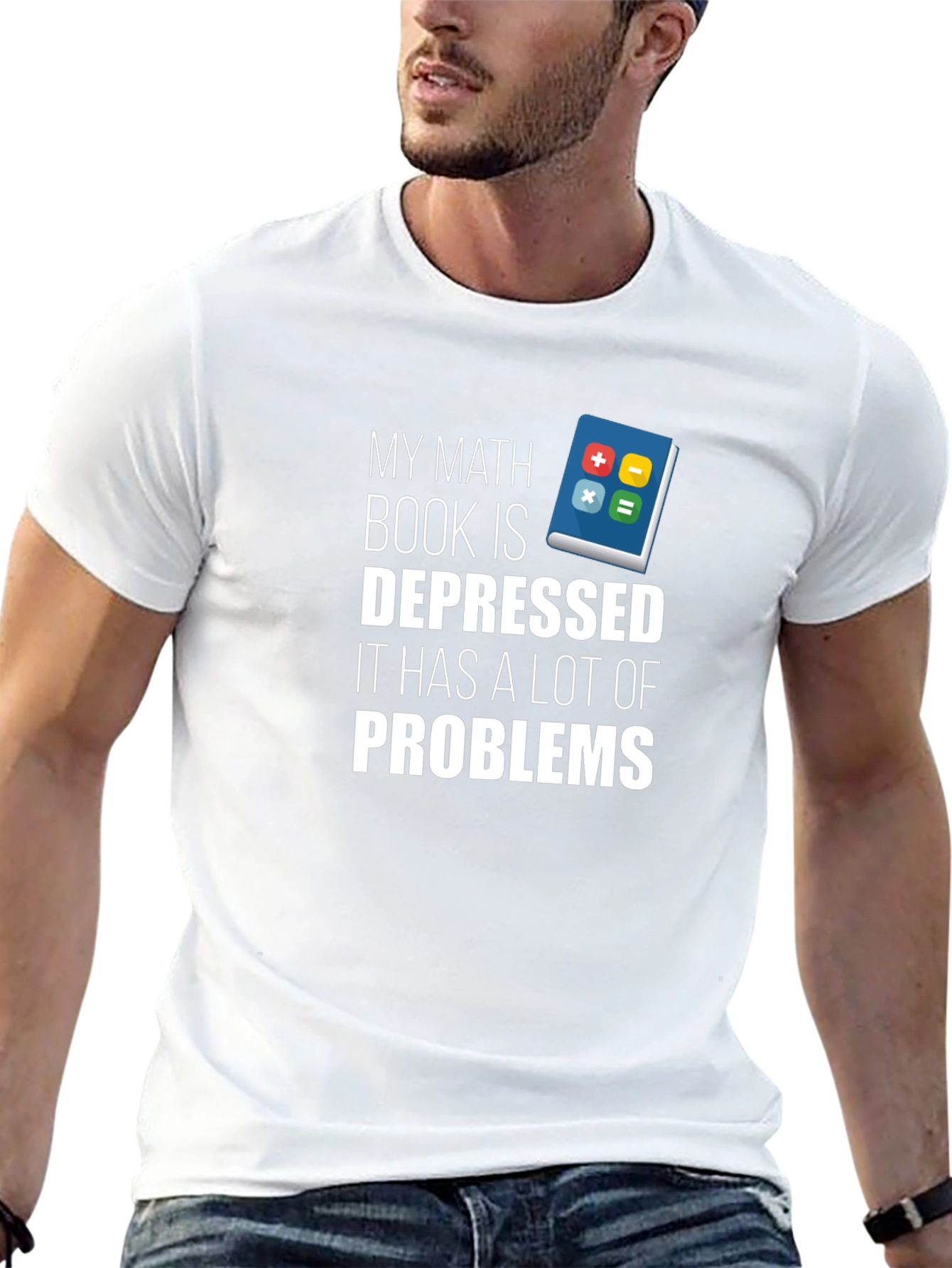 Math Book Depressed Problems T-Shirt