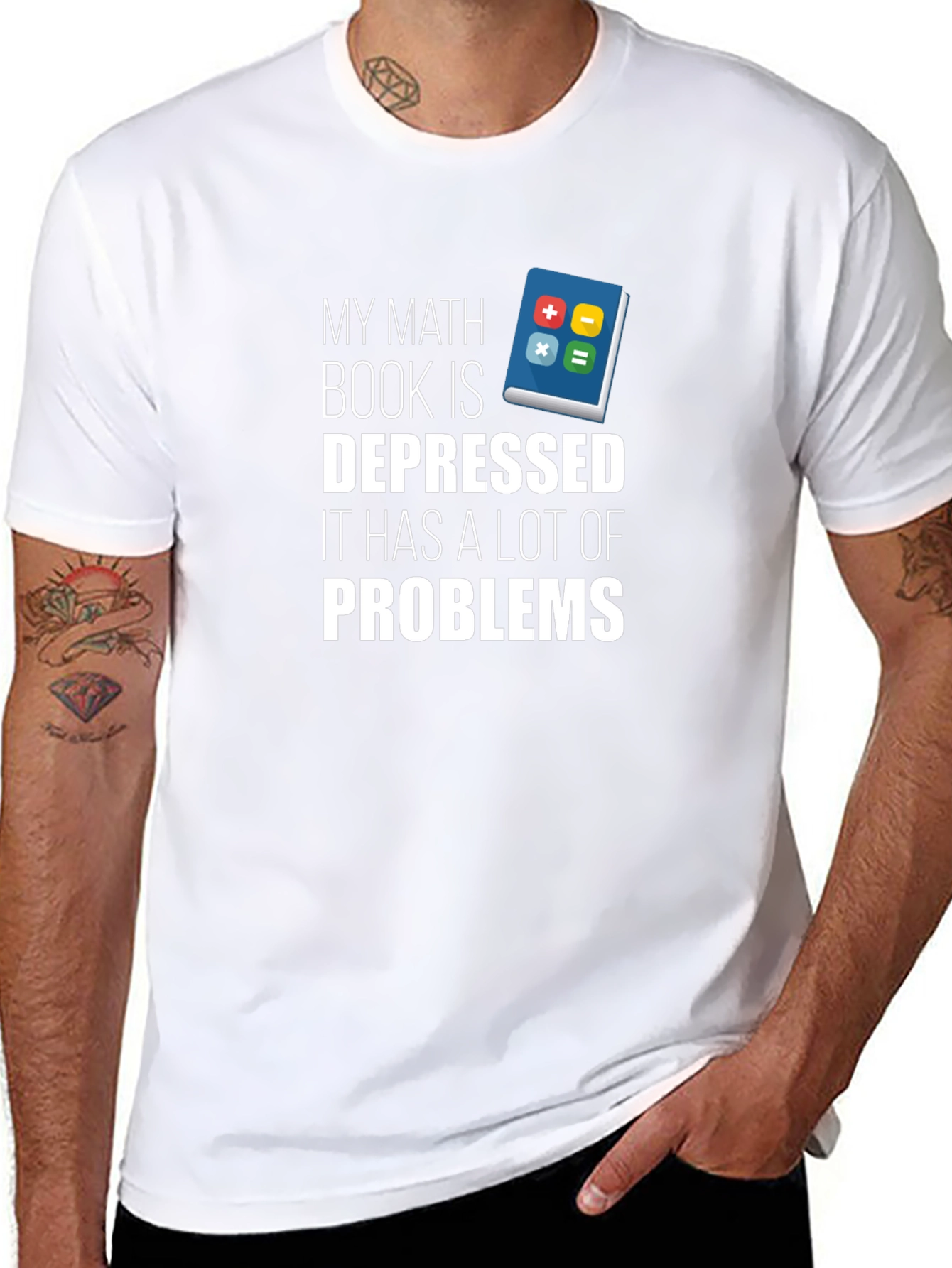 Math Book Depressed Problems T-Shirt