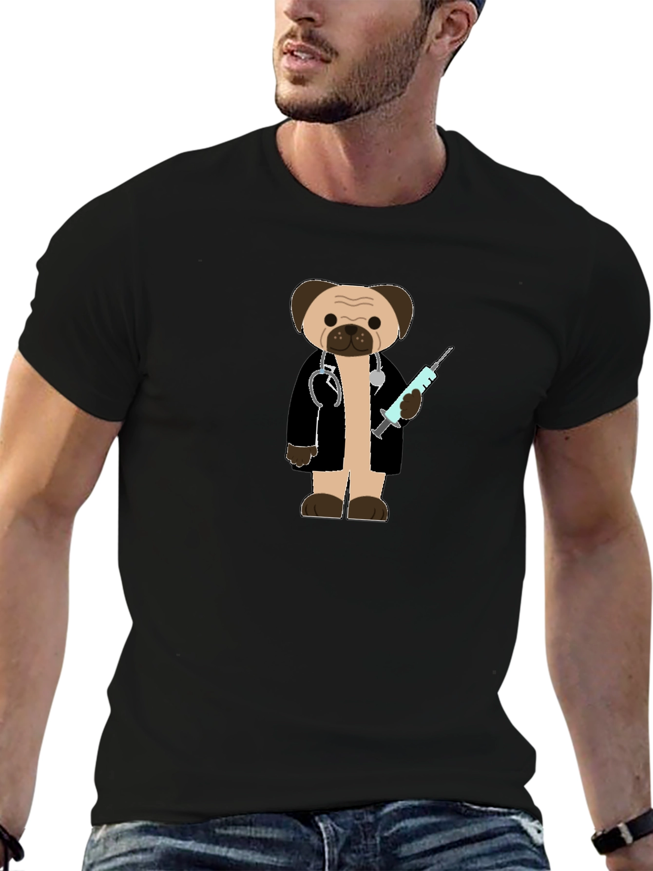 Pug Doctor T-Shirt - Black