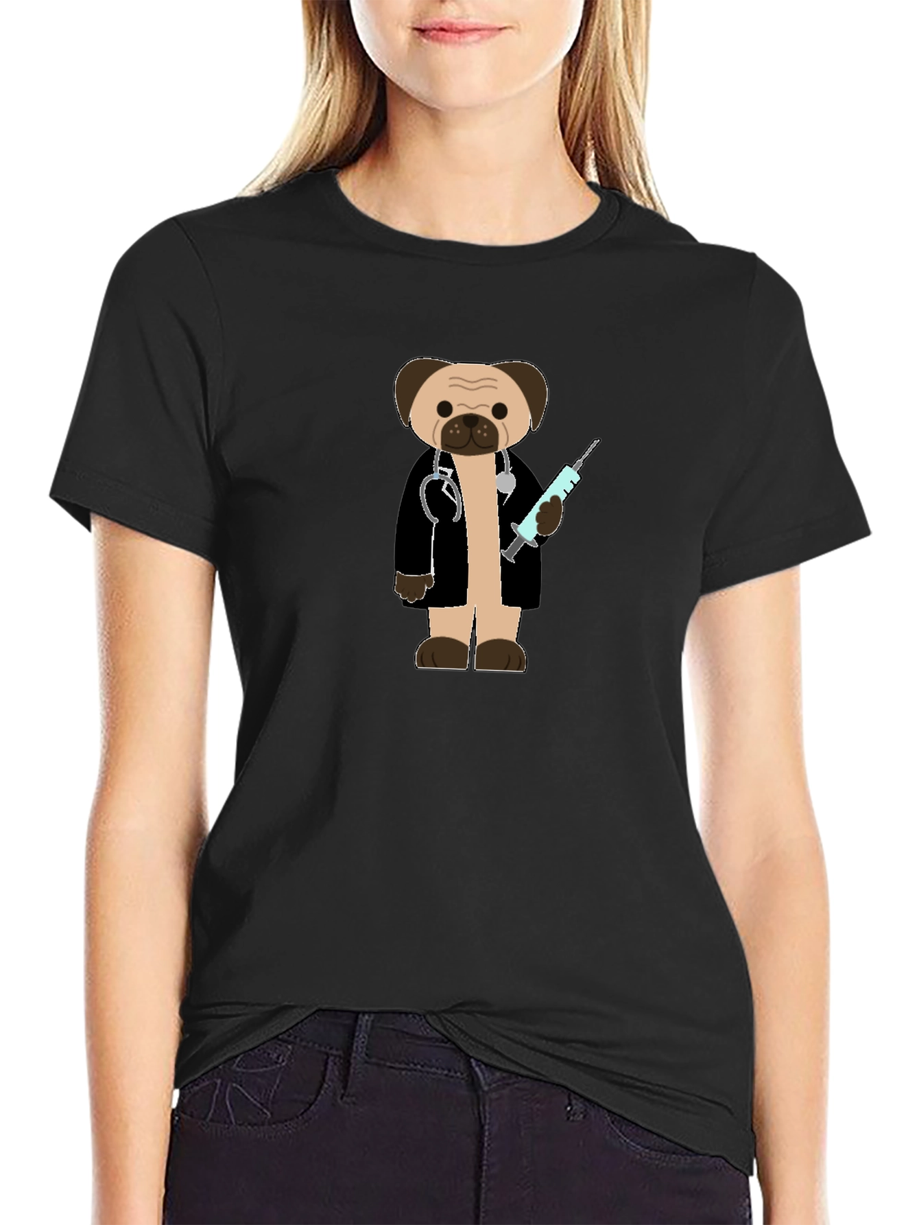 Pug Doctor T-Shirt - Black