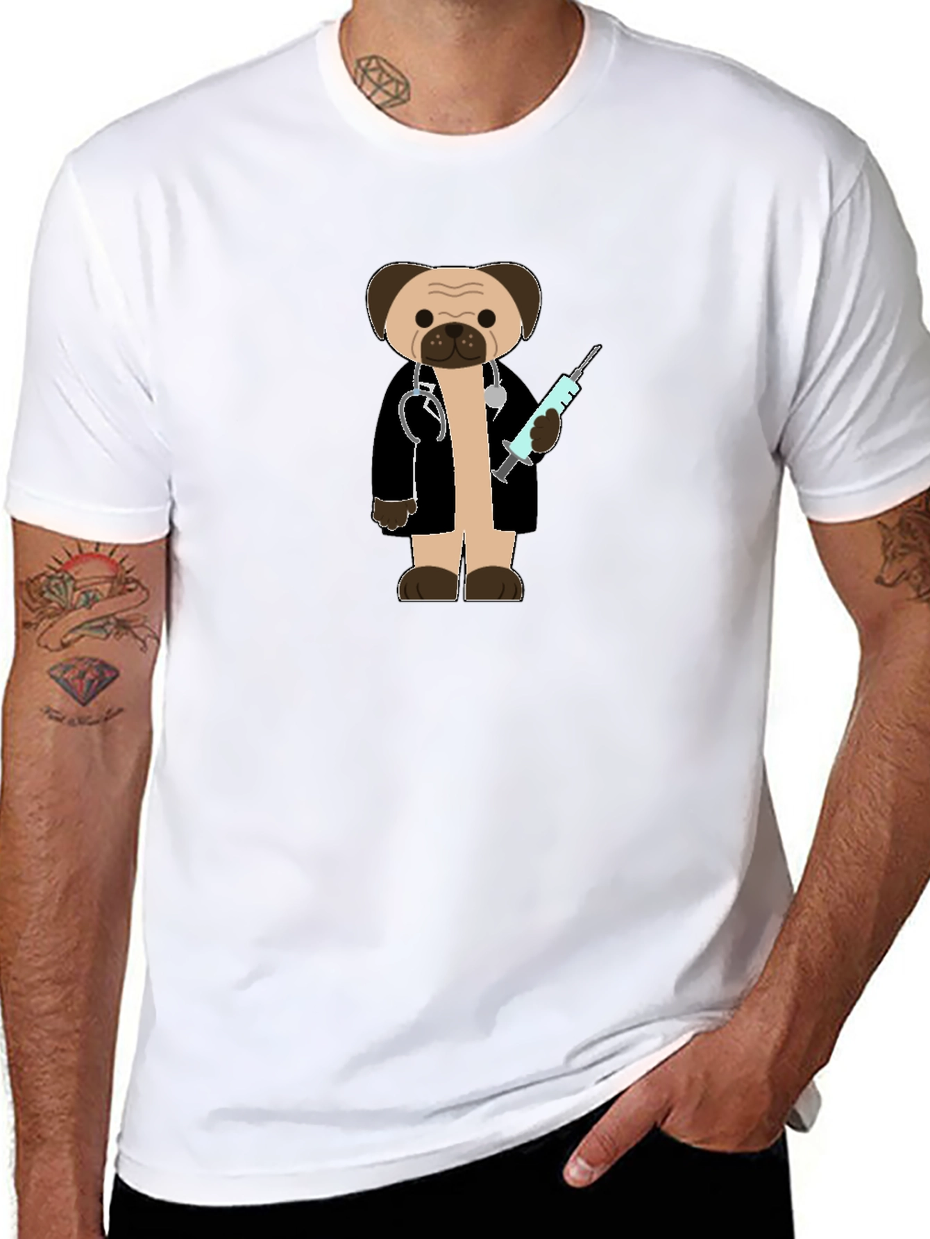 Pug Doctor T-Shirt - Black