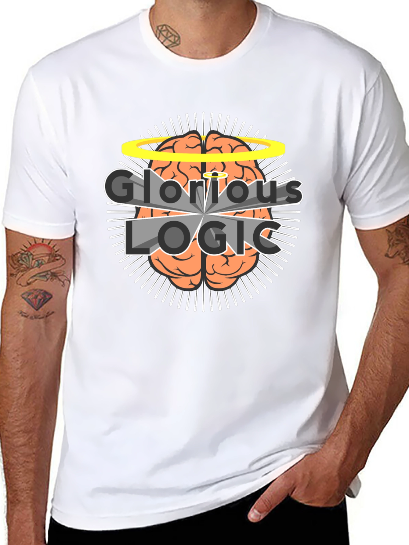 Glorious Logic Brain Graphic T-Shirt