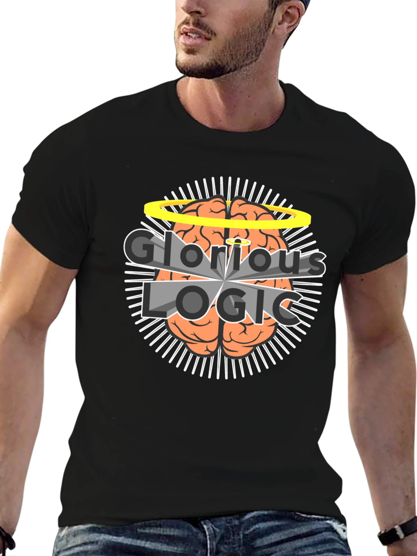 Glorious Logic Brain Graphic T-Shirt