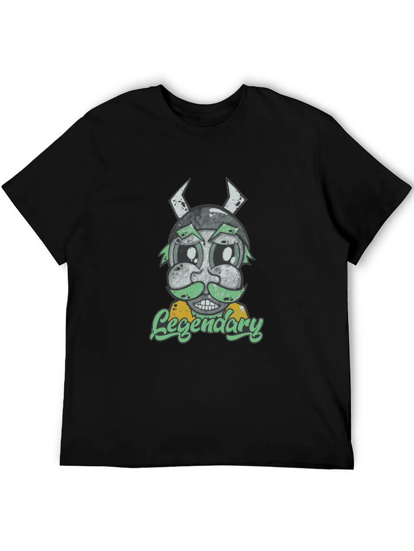Legendary Viking Cartoon Graphic T-Shirt