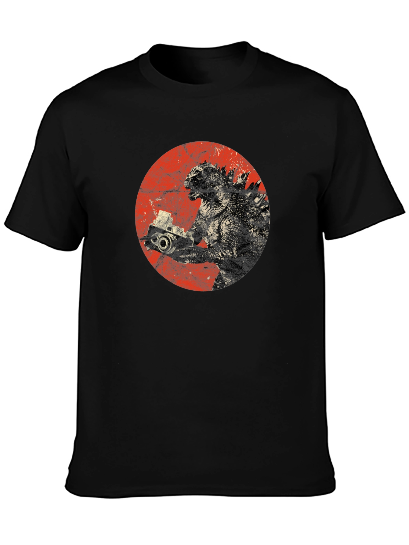 Godzilla Camera T-Shirt - Unique Graphic Tee