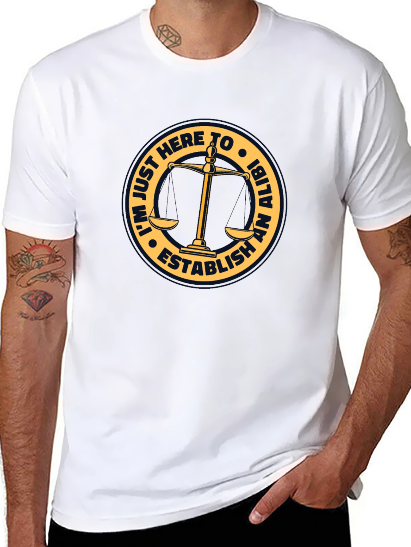 Establish An Alibi T-Shirt - Funny Law Humor
