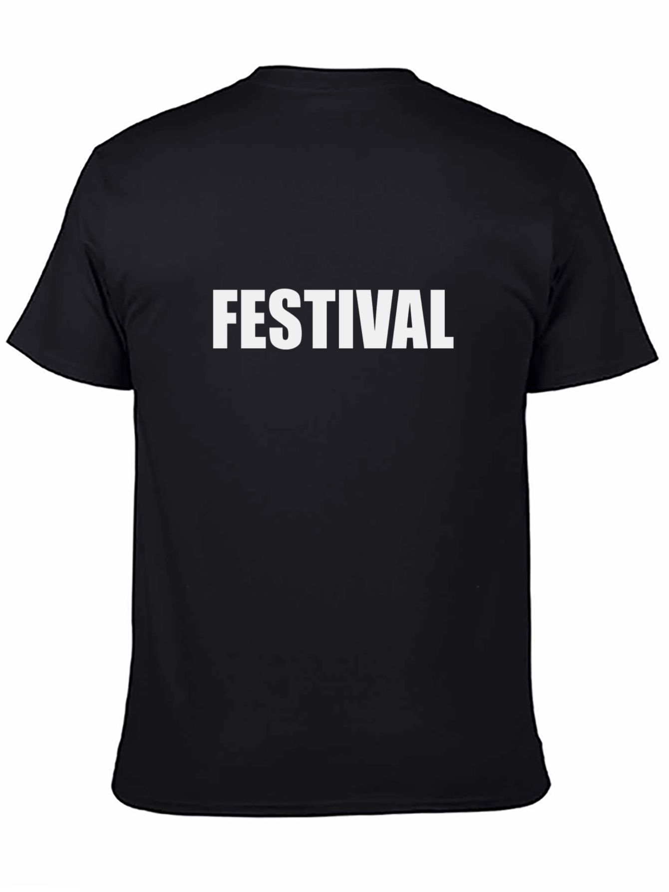 Festival Graphic T-Shirt - Bold Black Tee