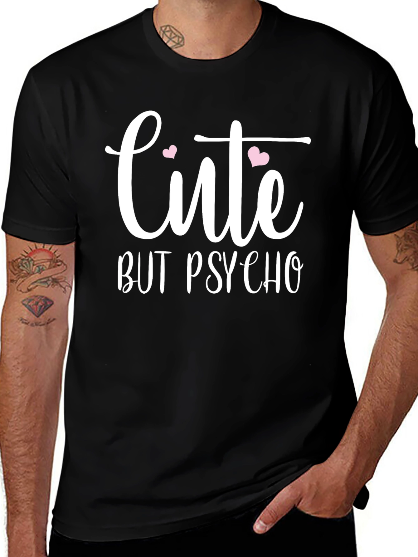 Cute But Psycho Graphic Tee - Black
