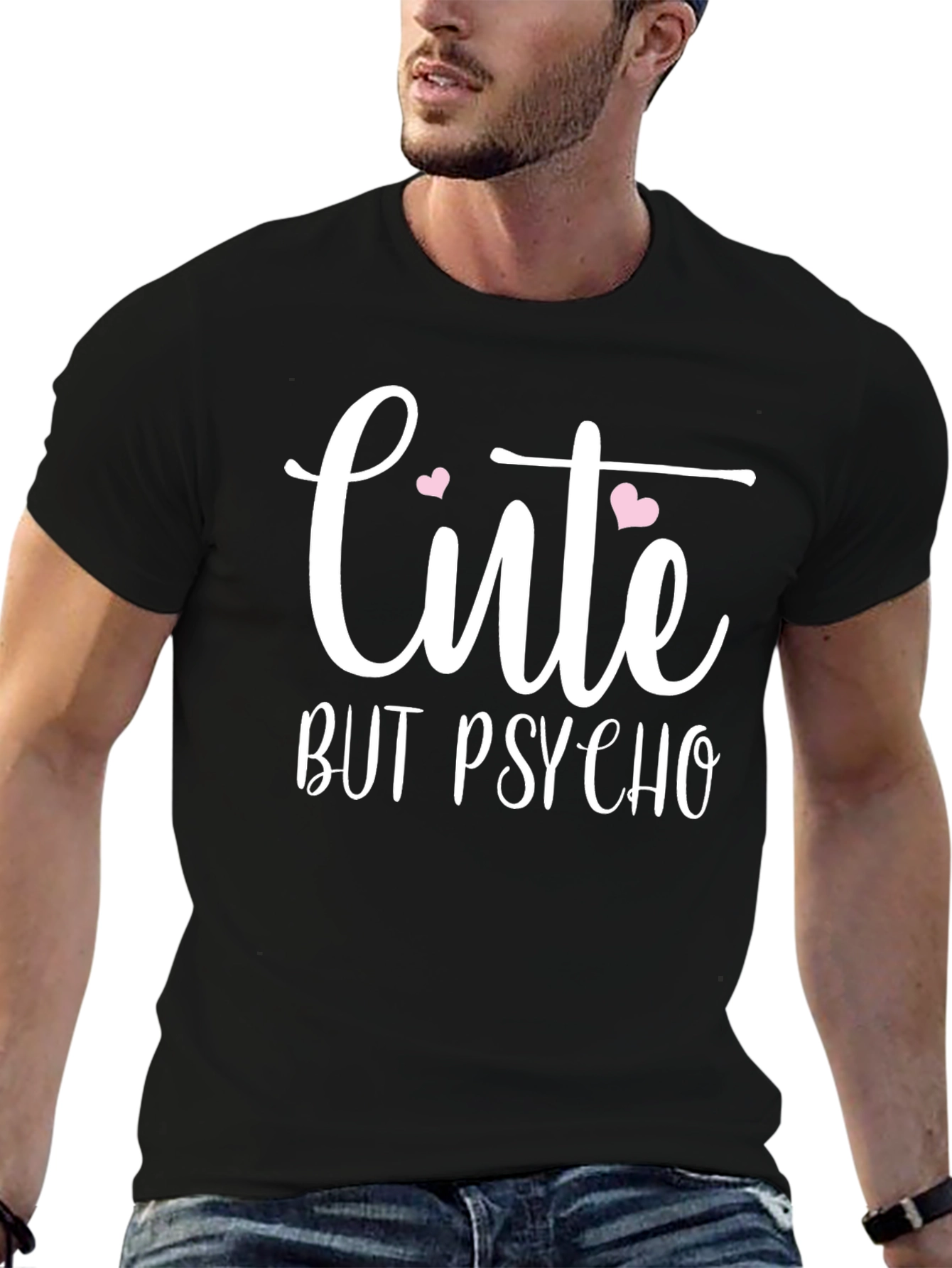 Cute But Psycho Graphic Tee - Black