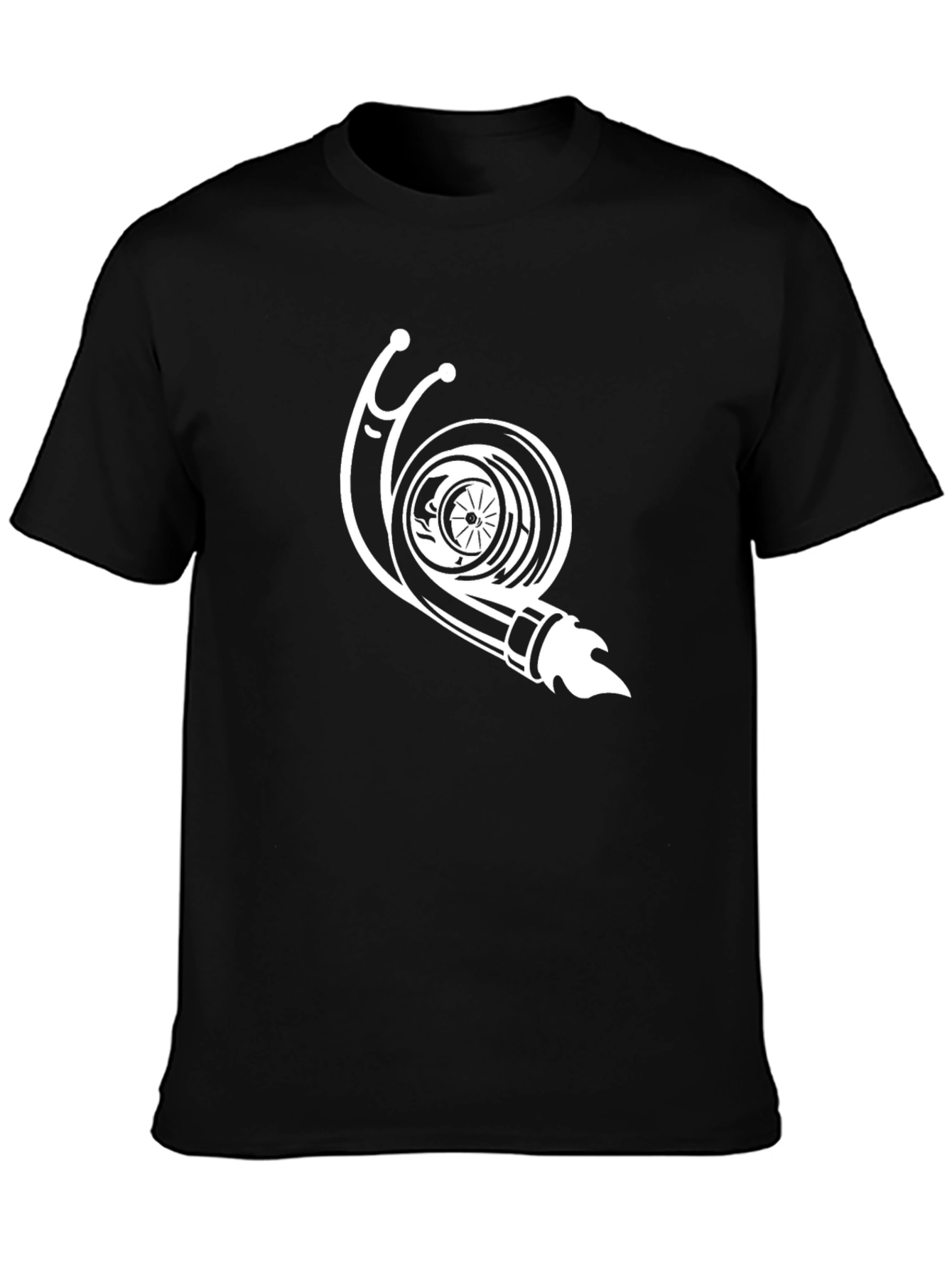 Turbo Snail Graphic Tee - Black Cotton T-Shirt