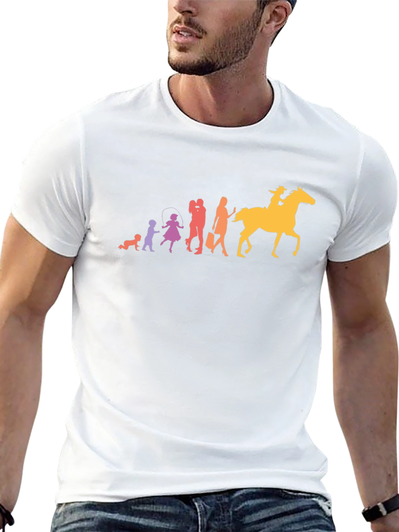 Evolution of Cowgirl - Black Graphic Tee