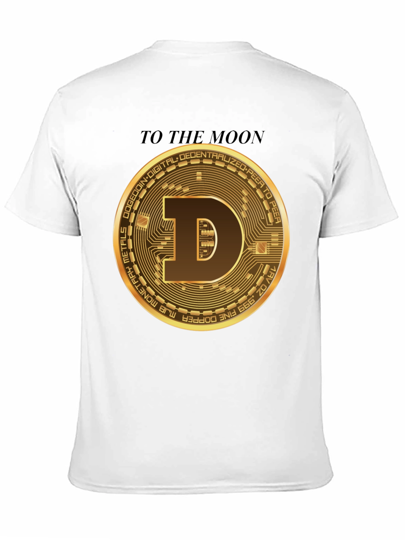 Dogecoin To The Moon Black T-Shirt