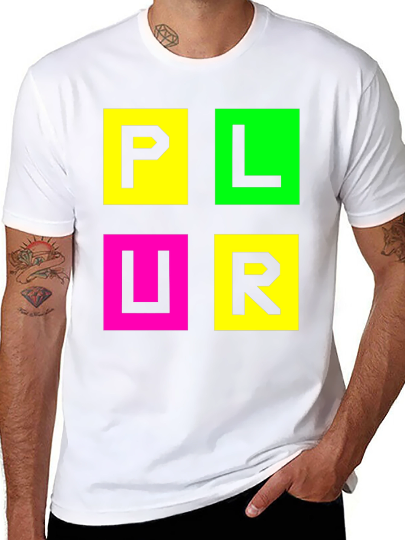 PLUR Graphic Tee - Peace Love Unity Respect
