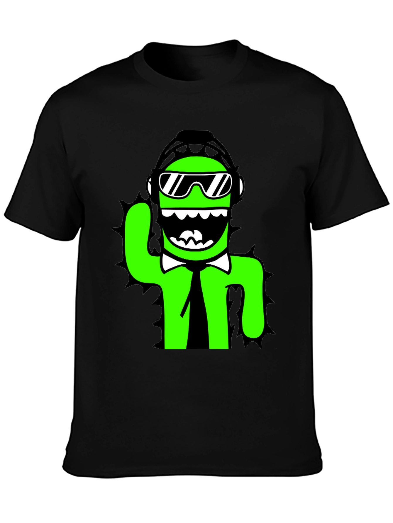 Cool Cactus Graphic Tee - Black