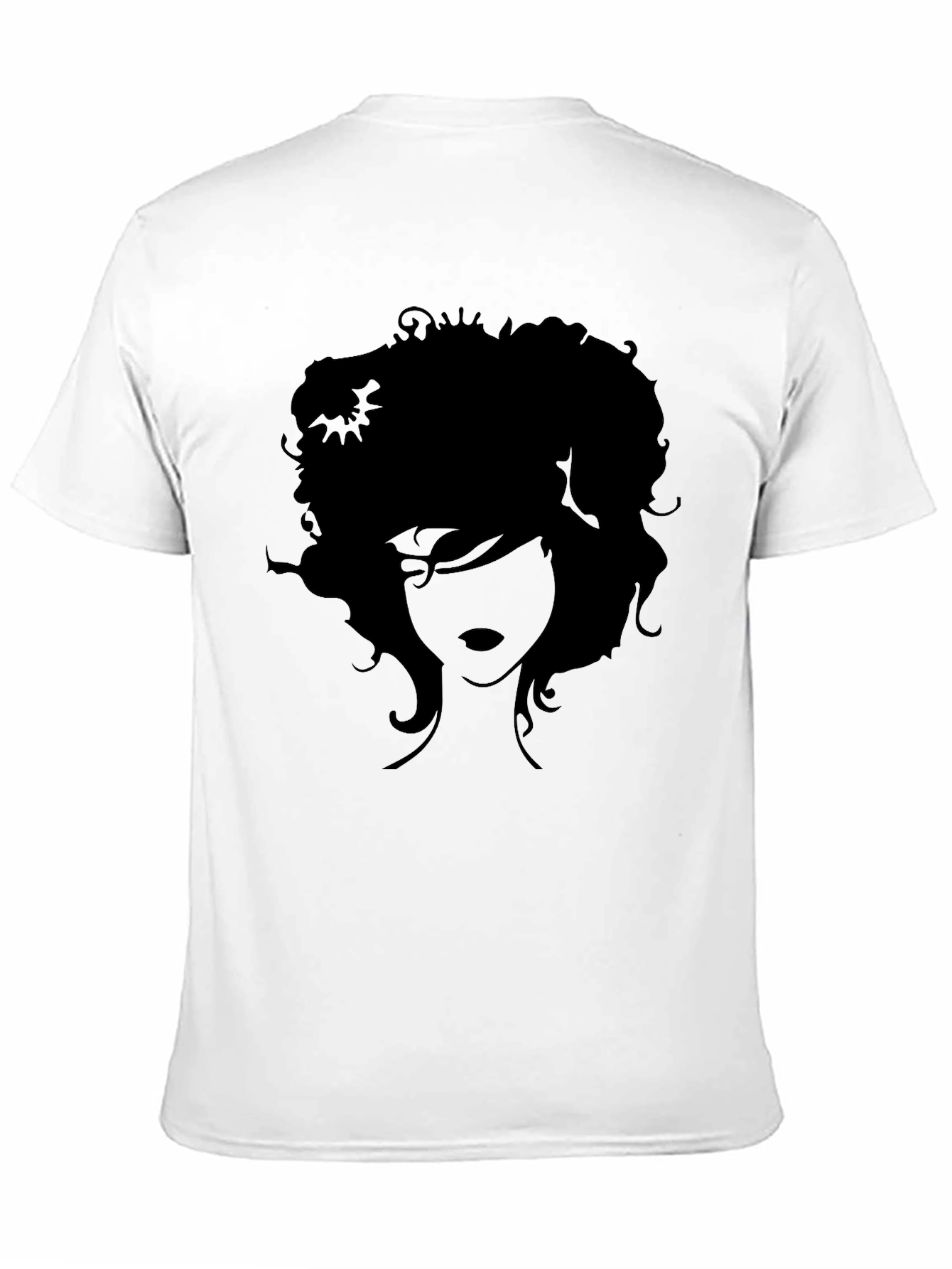 Silhouette Afro Graphic Tee - Trendy Black T-Shirt