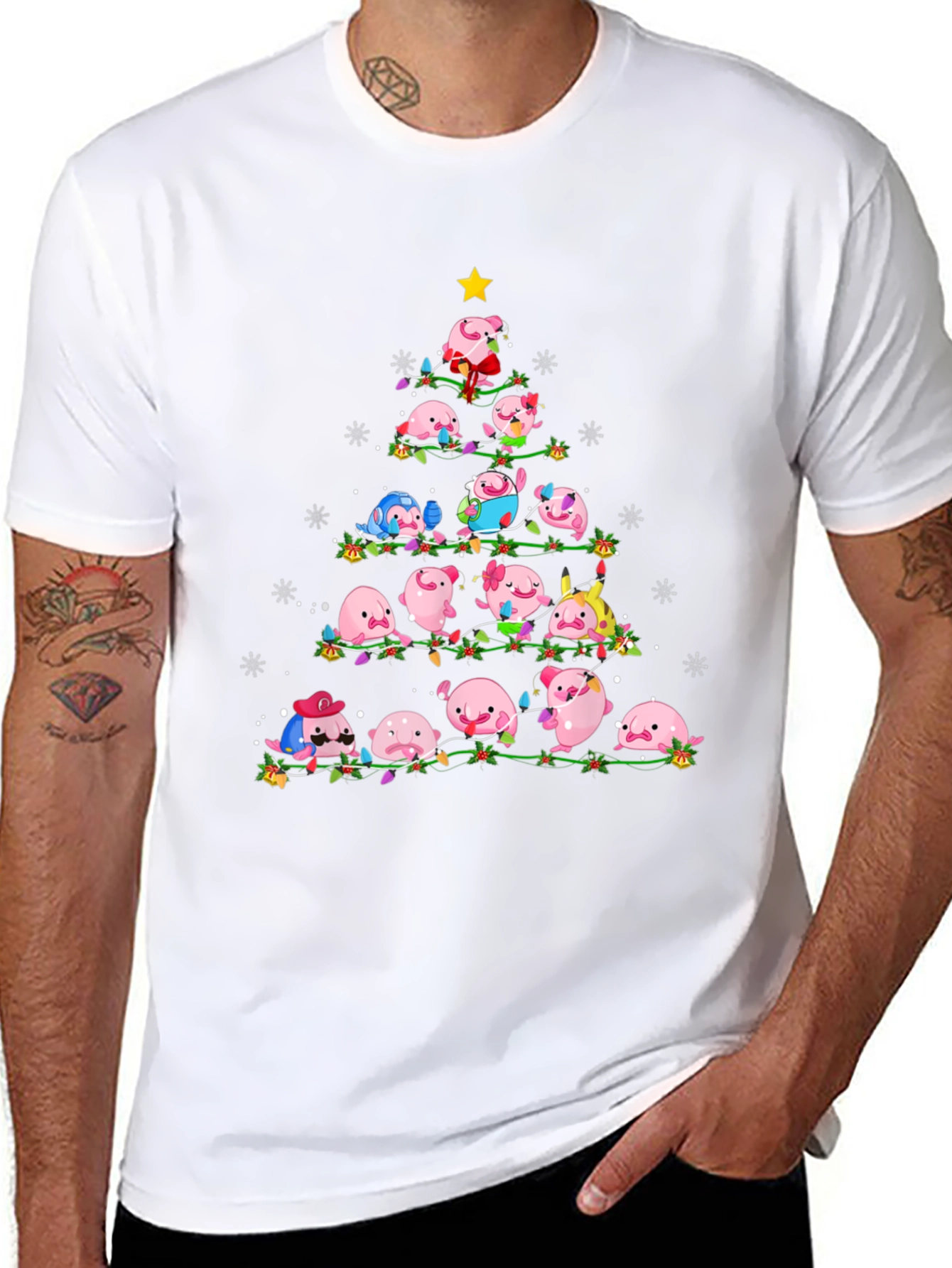 Kirby Christmas Tree T-Shirt - Holiday Celebration